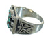 Authentic Sterling Silver Turquoise And Coral Needlepoint Ring Size 5-3/4 FX91989
