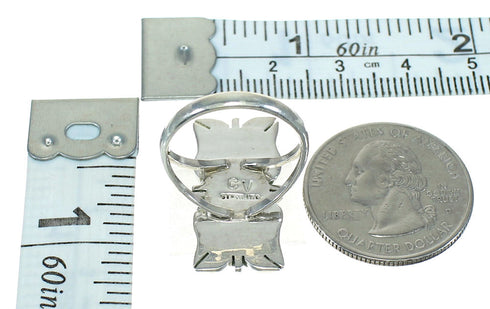 Turquoise Sterling Silver Ring Size 4-3/4 AX92031