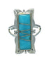 Sterling Silver Southwest Turquoise Ring Size 4-3/4 AX92047