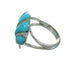 Turquoise Inlay Sterling Silver Seashell Ring Size 6 AX92061