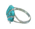 Turquoise Southwestern Sterling Silver Seashell Ring Size 5-1/2 AX92066
