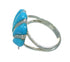 Turquoise Inlay Sterling Silver Seashell Jewelry Ring Size 5-1/4 AX92075