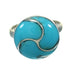 Authentic Sterling Silver Turquoise Ring Size 5-3/4 AX92095