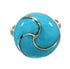 Silver Southwest Turquoise Ring Size 4-3/4 AX92138
