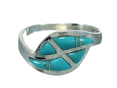 Turquoise Sterling Silver Southwestern Jewelry Ring Size 8-1/4 AX92225