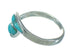 Silver Southwestern Turquoise Ring Size 7-3/4 AX92209