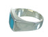 Silver Turquoise Inlay Ring Size 4-1/2 AX92159