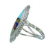 Multicolor Inlay Sterling Silver Southwest Ring Size 7-1/4 RX86779