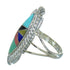 Multicolor Authentic Sterling Silver Jewelry Ring Size 7 RX86815