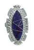 Authentic Sterling Silver Magenta Turquoise Ring Size 4-1/2 RX86819