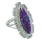 Sterling Silver Magenta Turquoise Inlay Southwest Ring Size 6-1/2 RX86834