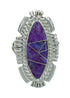 Sterling Silver Magenta Turquoise Southwestern Ring Size 5-1/4 RX86830