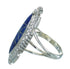 Genuine Sterling Silver And Lapis Inlay Jewelry Ring Size 6-1/4 RX86865