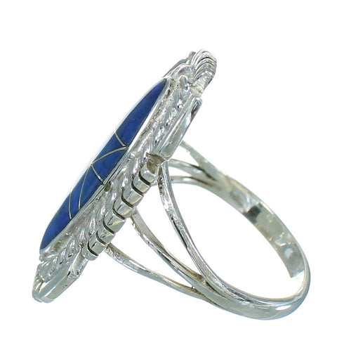 Lapis Authentic Sterling Silver Southwest Ring Size 4-1/2 RX86901