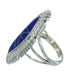 Genuine Sterling Silver Lapis Inlay Ring Size 5 RX86911