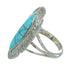 Genuine Sterling Silver Turquoise Inlay Southwest Ring Size 4-1/2 RX86999