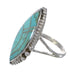 Turquoise Inlay Genuine Sterling Silver Southwest Ring Size 5-1/4 AX87983