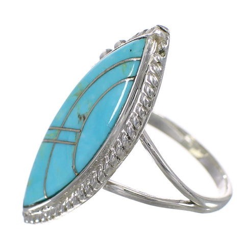 Sterling Silver Turquoise Southwest Jewelry Ring Size 6-1/4 FX93575