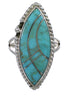 Silver Turquoise Ring Size 6-1/2 AX88009