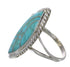 Silver Turquoise Ring Size 6-1/2 AX88009