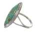 Southwestern Sterling Silver Jewelry Turquoise Ring Size 7-1/4 AX88638