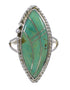 Turquoise Inlay Genuine Sterling Silver Ring Size 7 AX88647
