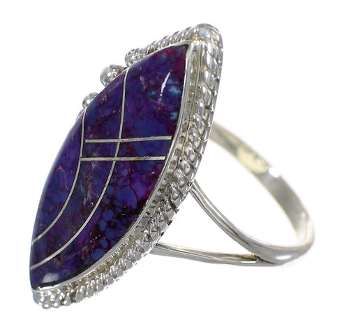 Genuine Sterling Silver Magenta Turquoise Southwest Ring Size 5-1/4 YX87860