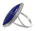 Genuine Sterling Silver And Lapis Southwest Ring Size 8-1/2 YX87895
