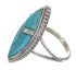 Turquoise Opal Genuine Sterling Silver Southwestern Ring Size 7-1/4 YX87902
