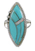 Silver Turquoise Opal Southwestern Ring Size 6-1/4 YX87915