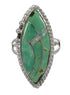 Southwestern Turquoise Opal Silver Ring Size 5-1/4 YX88829