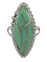 Southwestern Turquoise Opal And Sterling Silver Ring Size 7-1/2 YX88839