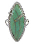 Southwest Turquoise Opal And Sterling Silver Ring Size 7-1/4 YX88838