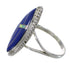 Lapis And Opal Inlay Sterling Silver Southwest Ring Size 6-1/2 AX87836