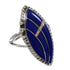 Southwestern Opal And Lapis Inlay Sterling Silver Ring Size 7-3/4 AX87854