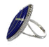 Lapis And Opal Inlay Genuine Sterling Silver Southwestern Ring Size 5-3/4 AX87845