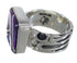 Magenta Turquoise Inlay Silver Ring Size 6-1/2 AX88661