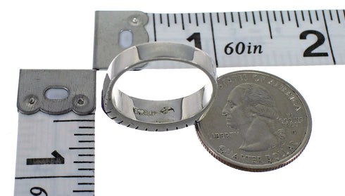 Genuine Sterling Silver Southwest Magenta Turquoise Ring Size 4-3/4 AX88676