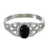 Jet Authentic Sterling Silver Southwestern Ring Size 8-3/4 AX88986