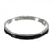 Silver Southwest Jet Inlay Stackable Ring Size 6-3/4 AX89040
