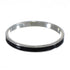 Silver Southwest Jet Inlay Stackable Ring Size 6-3/4 AX89040