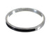 Silver Southwest Jet Inlay Stackable Ring Size 6-3/4 AX89040