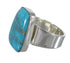 Turquoise Genuine Sterling Silver Southwestern Ring Size 5-1/2 AX88021