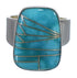 Sterling Silver Southwest Turquoise Inlay Ring Size 5-1/4 AX88038