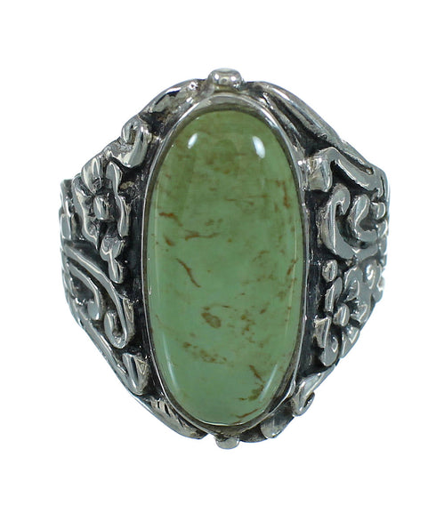 Sterling Silver Turquoise Flower Southwest Jewelry Ring Size 8-1/2 RX87284