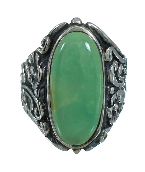 Authentic Sterling Silver Flower Turquoise Jewelry Ring Size 7-1/2 RX87403