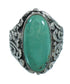 Southwest Sterling Silver And Turquoise Flower Ring Size 7-1/2 RX87410