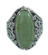 Southwestern Turquoise Genuine Sterling Silver Flower Ring Size 5-1/4 RX87411