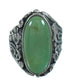 Sterling Silver Turquoise Flower Southwest Ring Size 5-3/4 RX87416