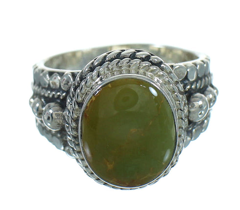 Turquoise Authentic Sterling Silver Southwestern Ring Size 7-1/4 RX87457